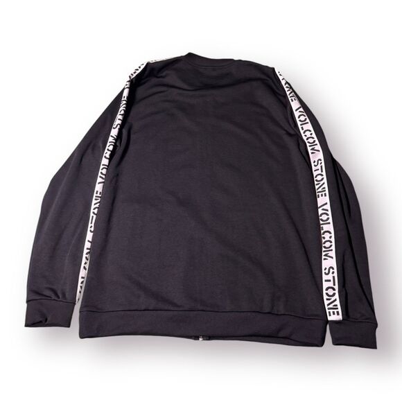 Volcom Stone Album Track Jacket Full Zip Black White Zip Pockets Men’s Size L - Picture 9 of 9